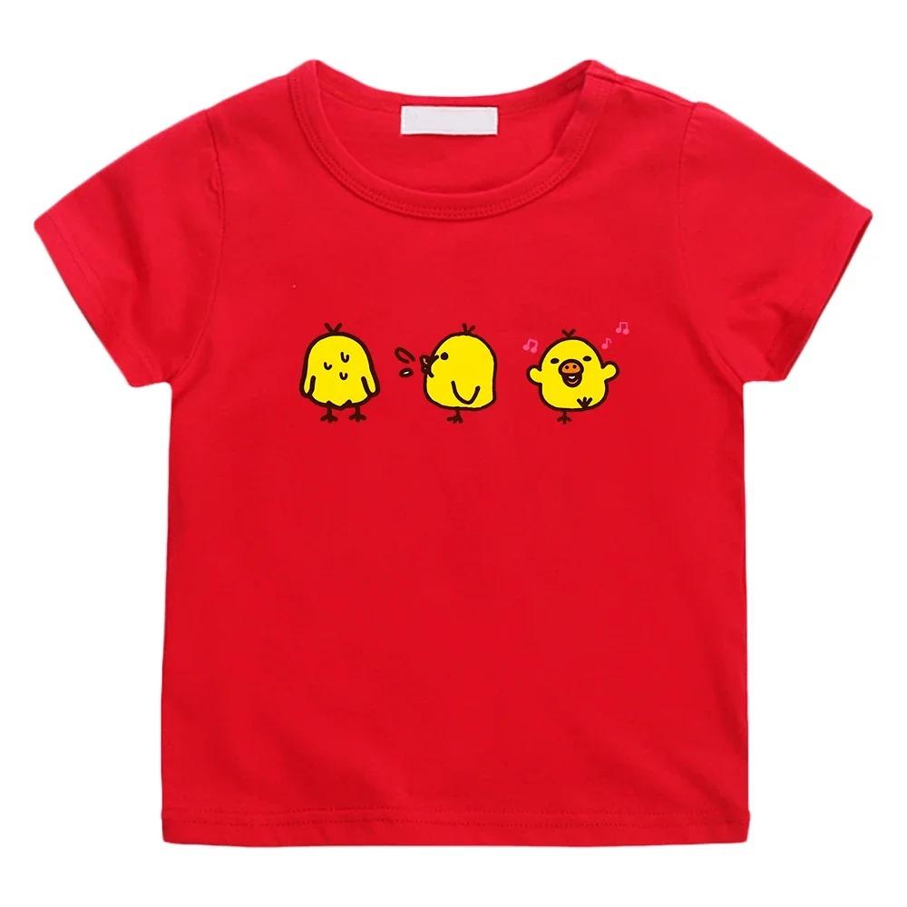 

Cute Kiiroitori Yellow Chick Printing T-shirt 100% Cotton Summer Casual Tee-shirt for Boys/Girls Children Comfortable Tshirts 100