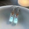 Retro Alternative Necklace Glow Ghost Necklace, Glow-in-The-Dark Bottle Pendant, Cute Unique Earrings Earrings, Gothic Halloween Jewelry for Women Men