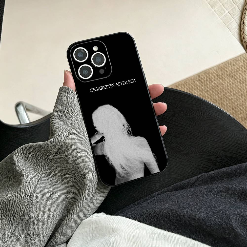 C-Cigarettes A-After Sex B-Band Phone Case For iPhone 17, 16,15,14,13,12,11 Plus,Pro Max, Others Soft Black Cover