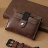 Men Wallet Soft Leather Multi Card Slot Vintage Small Wallet for Male Student