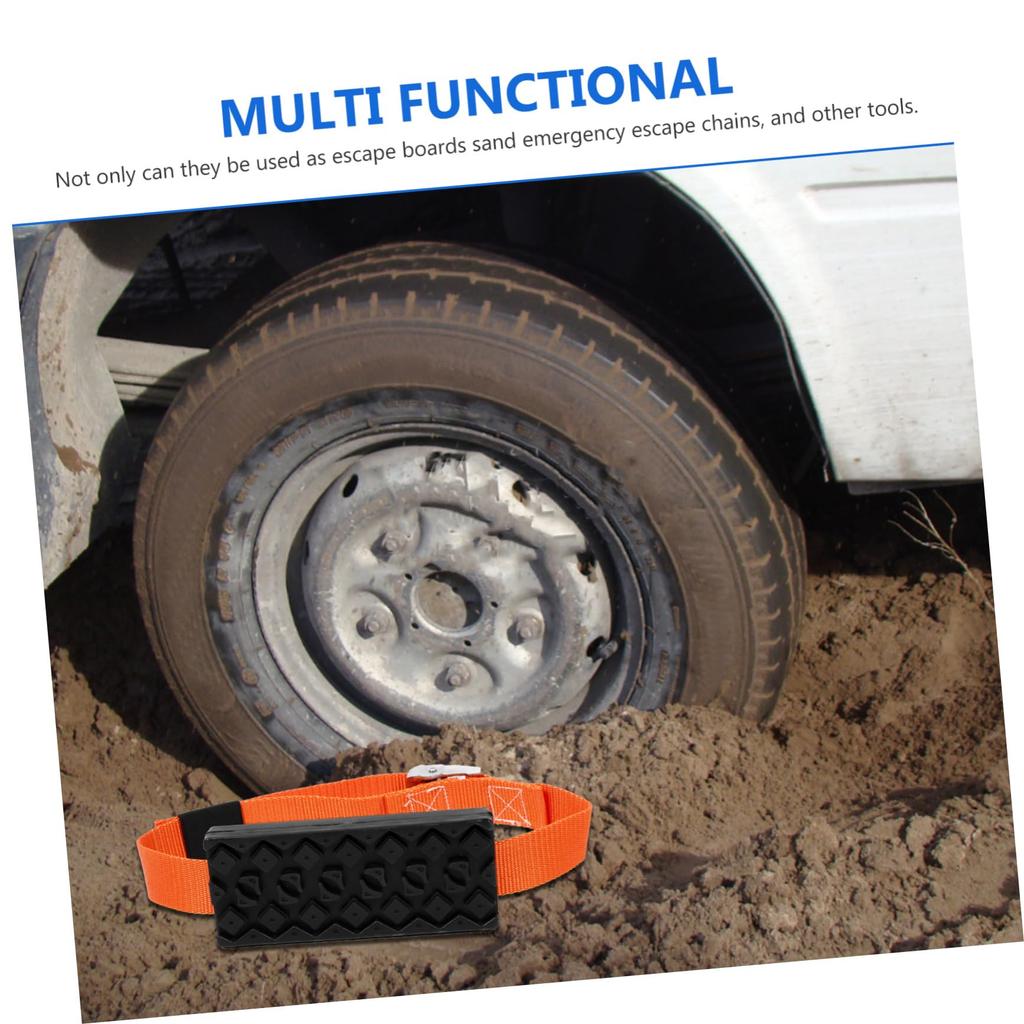 TINEASUR Prancha de Escape, Placa Antiderrapante para Roda, Tapete de Segurança Antiderrapante para Emergência, Placa de Tração Antiderrapante, Emergência
