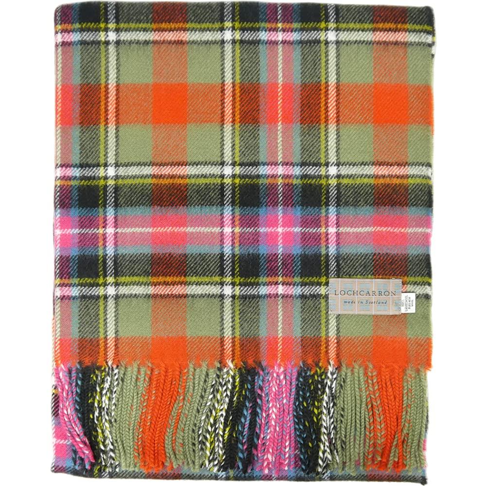 Lochcarron Lambswool Tartan Check Scarf of Made in UK Large, 100% (Bruce Kinnaird), Scotland,
