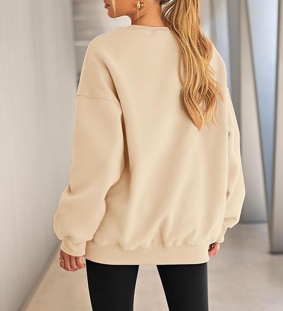 2025 Autumn/Winter Women's Solid Color Round Neck Casual Hoodie