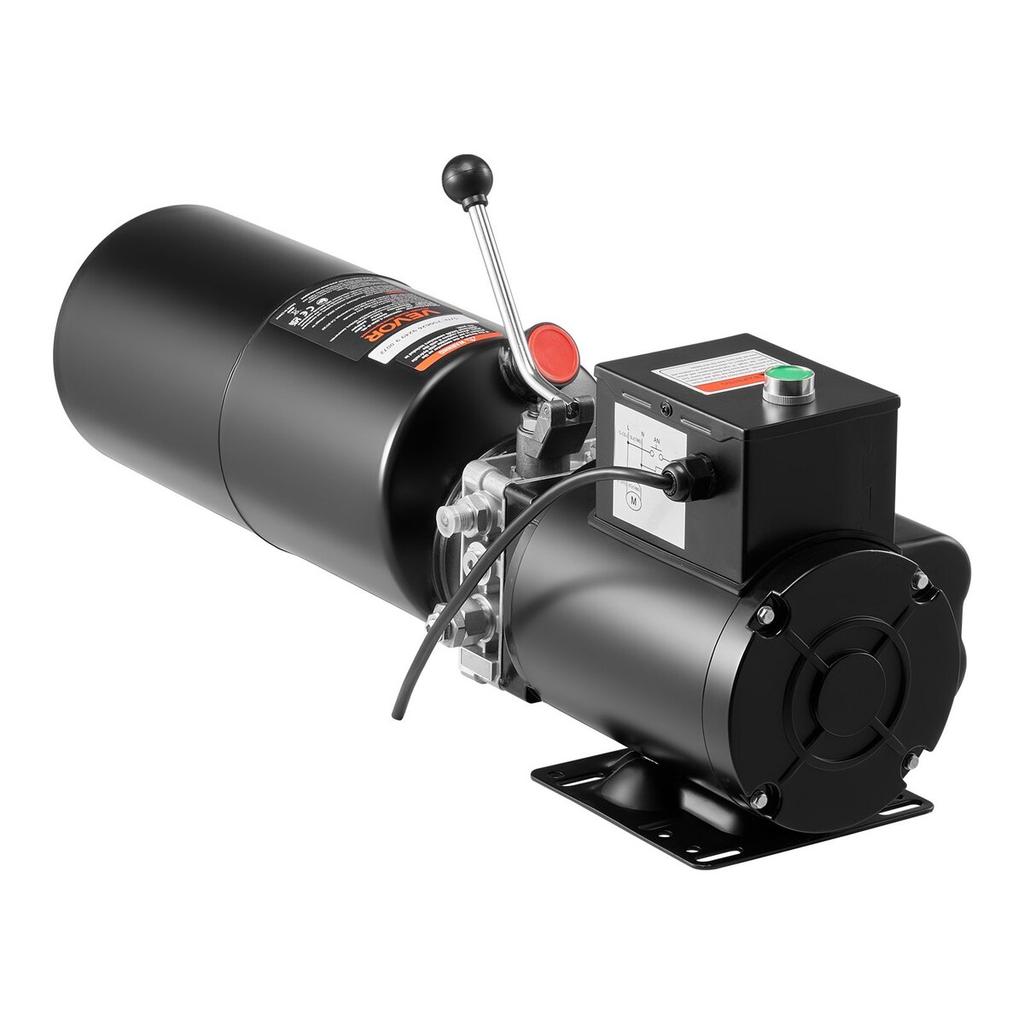 Hydraulic Pump Power Unit, AC 220V, 10 Quart Single Acting Hydraulic Unit, 6.3 L/min Oil Flow, Max Discharge Pressure 22 MPa for Dump Truck, Auto