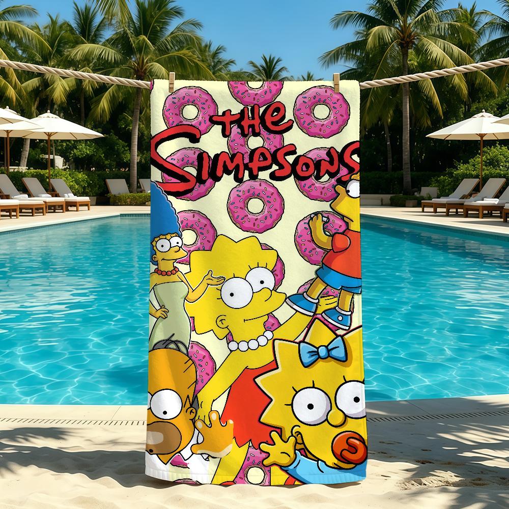 T-THE S-SIMPSONS-ES Anime Cartoon Towel For Outdoor Camping Beach Towel Super Absorbent Quick-Drying Summer Towel