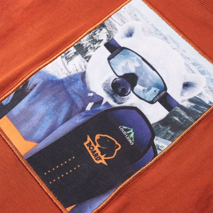 T-shirt enfants à manches longues rouille clair 92/104/116/128/140