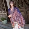 Women S Ethnic Jacquard Paisley Travel Scarf Thick Long Air Conditioning Shawl