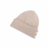 CHANEL elegant personality lace double C logo khaki knitted hat