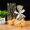 100Pcs Golden Star Baking Candy Biscuit Flat Pocket Stand Packaging Snowflake Nougat New Year Gift Bags