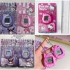 Melody  Electronic Pet Game Console Keychain Cartoon Kitty Cat Birthday Gift Pet Electronic Game Console Palm Charm