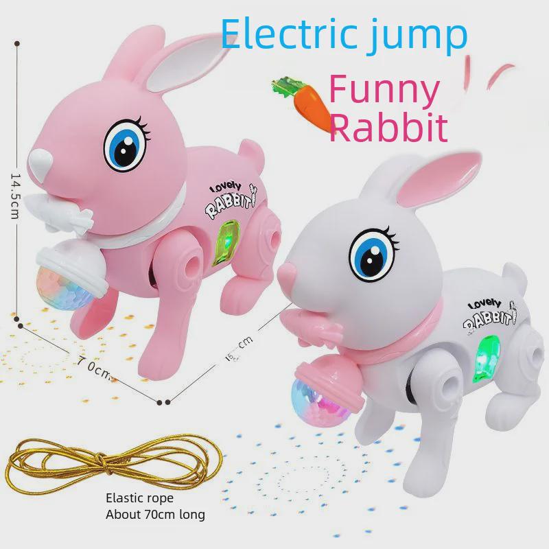 Electric Jumping Bunny Toy with 3D Light & Music Projection