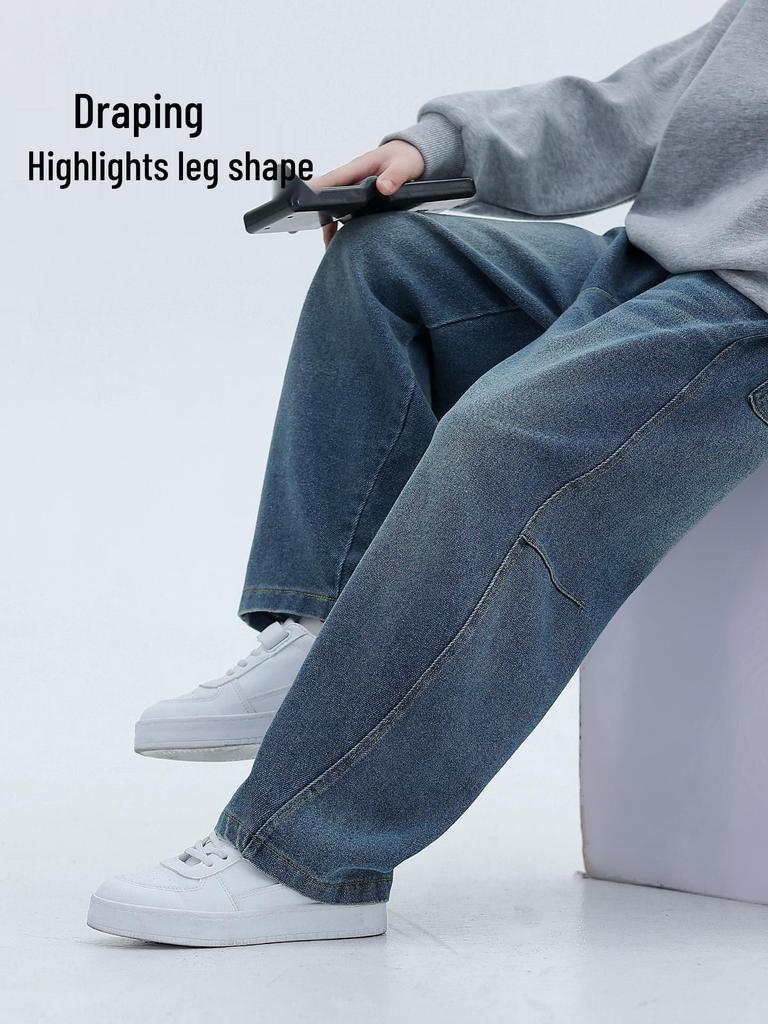Boys' Wide Leg Jeans: Spring/Autumn 2026 Loose-Fit Fashion Pants for Kids