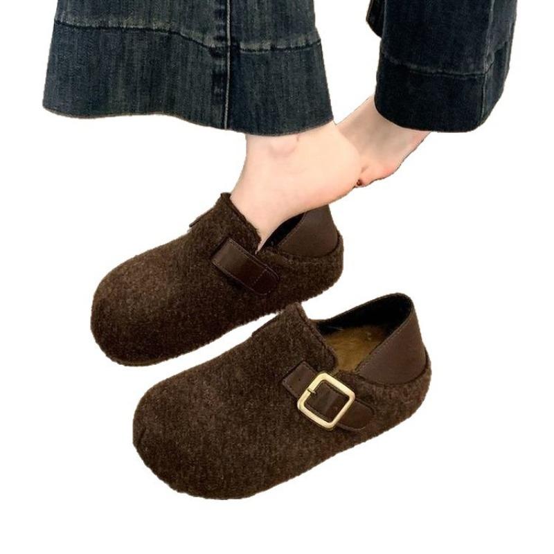 Women's Autumn and Winter New Thick-soled Versatile Shoes, Fleece Warm Shoes and Cotton Shoes