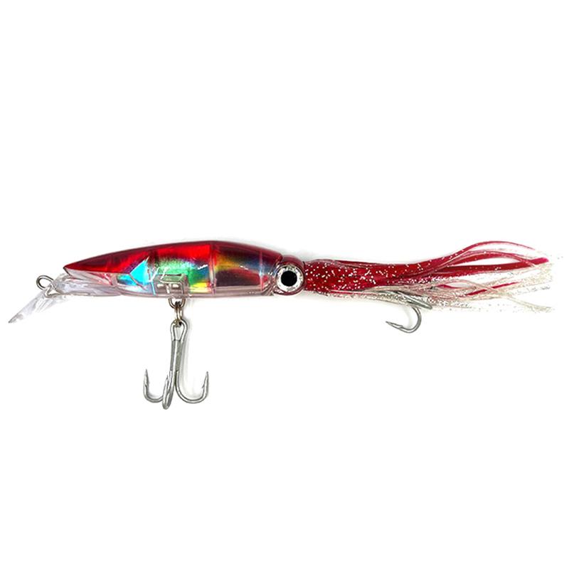 Sea Fishing Long Shot Big Octopus Squid Bait Luya Bait Fake Bait With Beard Plastic Squid Bait
