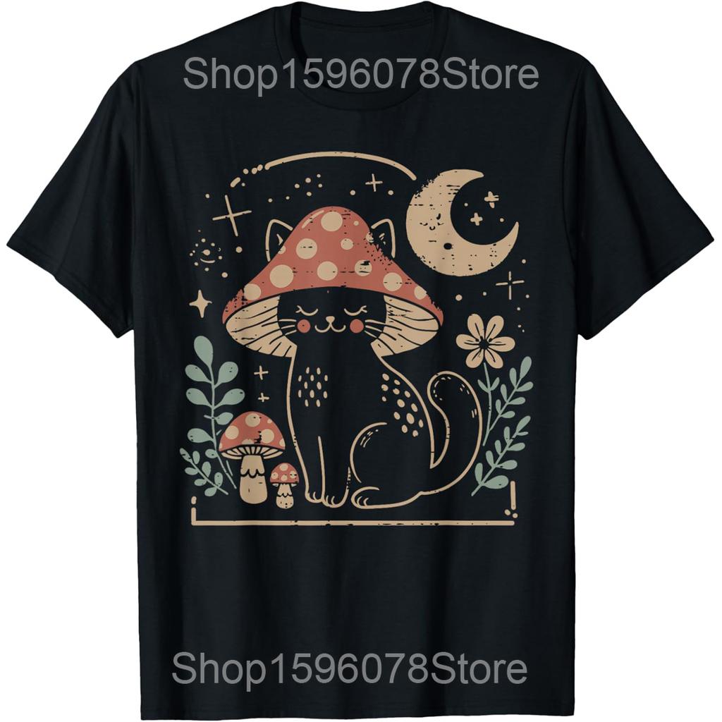 Mushroom Christmas Tree Merry Christmush Ugly Christmas T Shirts Cotton Humor Streetwear Tee Short Sleeve Unisex Loose Clothing