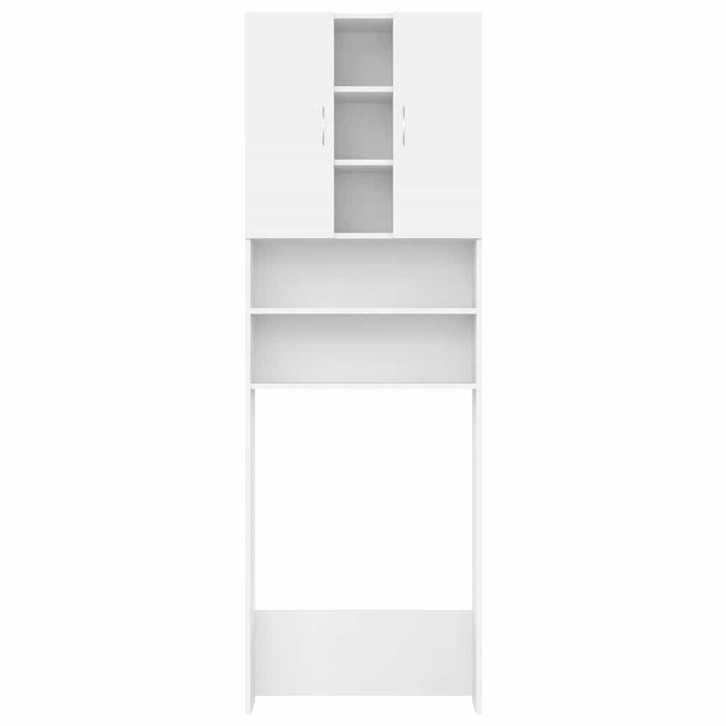Washing Machine Cabinet White 64 x 25.5 x 190 cm