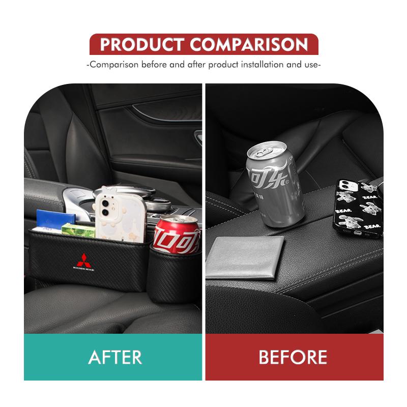 cxdjmy1 For Mitsubishi Car Seat Gap Water Cup Phone Keys Organizer Storage Holder Outlander Pajero Sport Lancer EX ASX L200 Eclipse