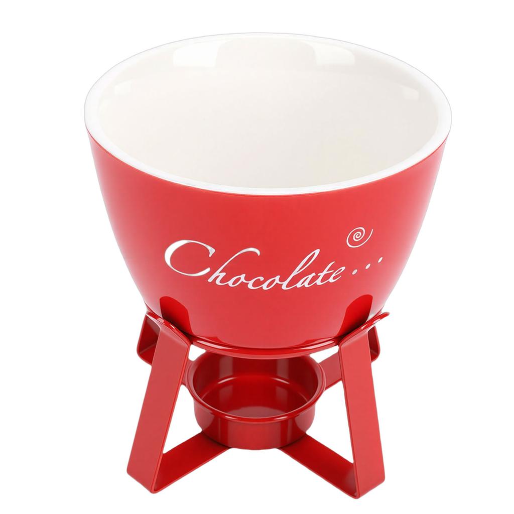 Tazza Fonduta Cioccolato Scalda Burro Ceramica Tazza Scioglimento Cioccolato con Forchetta per Cucina di Casa