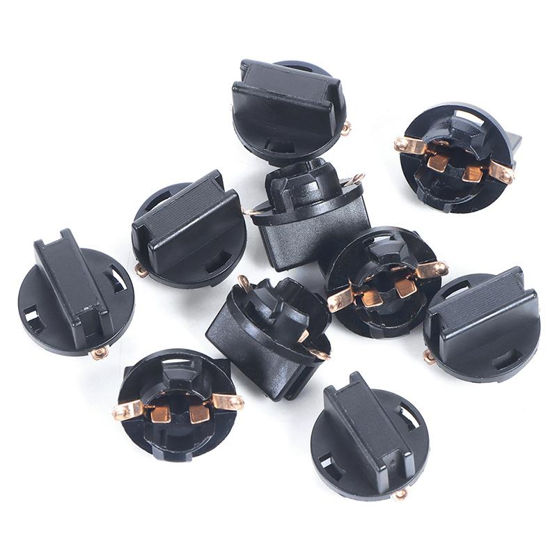10pcs T10 Wedge Base Socket - For Car Dashboard/Meter Cluster Light Bulb Holder