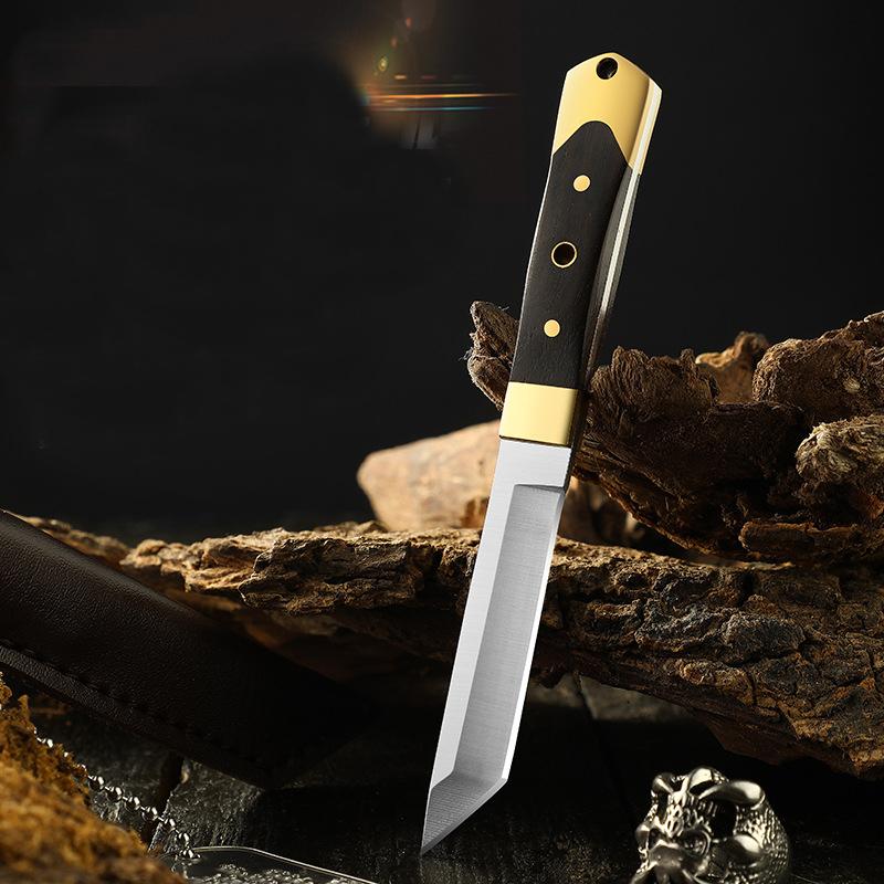 A Knife for A Collapse, A Stainless Steel Butcher Knife, Meat Knife, A Kitchen Knife for Fruits, A Camping Instrument, A Chef Knife with A Case