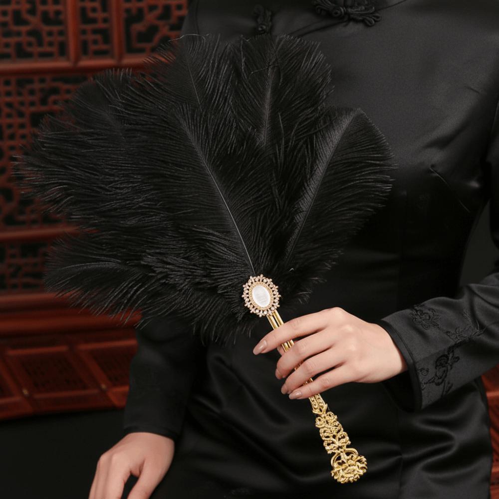 Feather Crafts Feather Fan Cosplay Props Cheongsam Dance Props Portable Decorative Craft Fan Party