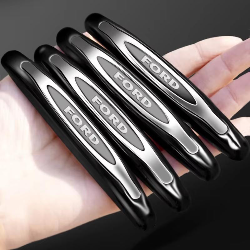 4PCS Car Door Anti-Collision Bumper Strip Guards Side Edge Protector Sticker For Ford Fiesta Fusion Mondeo Mustang Ranger FZT