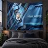 Personalized Tapestry Wall Hanging Manchester City Pattern Art Background Cloth