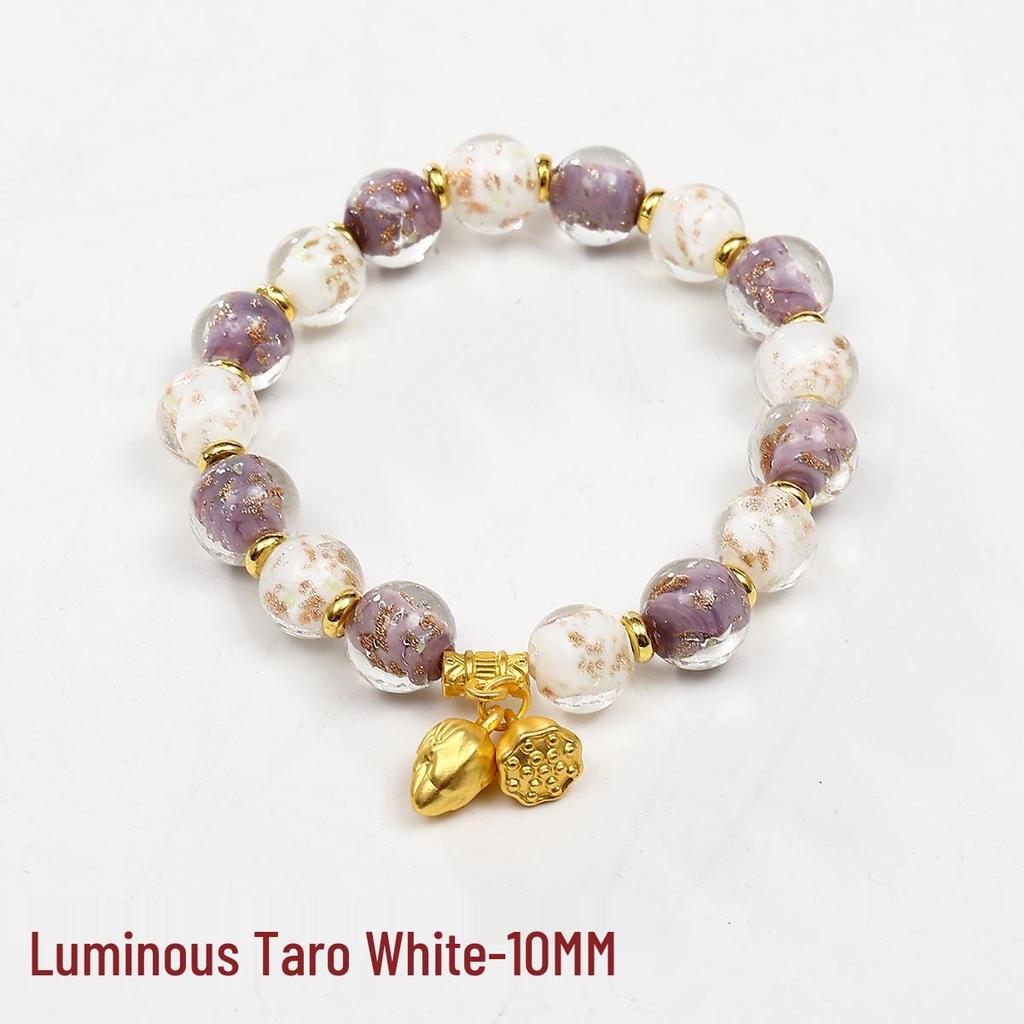 Luminous Seven-Color Glass Bead Bracelet