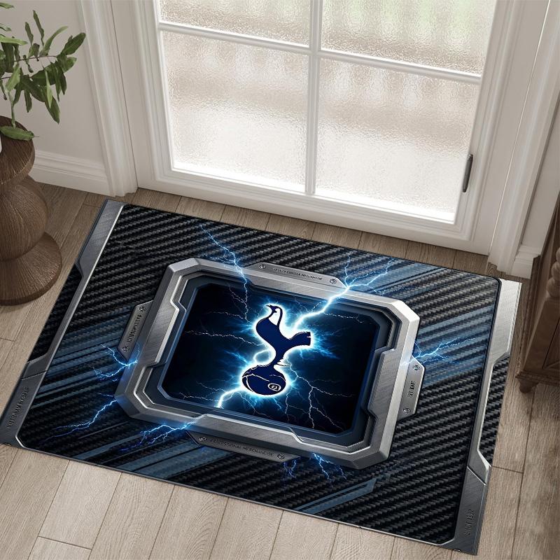 Tottenham Hotspur Design Crystal Velvet Carpet Cozy Non?Slip Printed Rug For Bedroom Living Room Entrance
