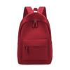 Solid Color Nylon Backpack Large Capacity Korean Style School Bag Rear Plug-in Box Design Travel Backpack for Adults Student
