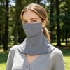 Sun Protection Guard Quick-Drying Fabric Ice Silk Face Guard with Breathable Mesh Cooling Fabric Full Coverage Extended Neck Gaiter Face Guard