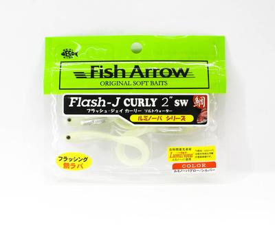 Fish Arrow Soft Lure Flash J Curly SW 2 Inch 5 Piece Per Pack #L134 (3241)