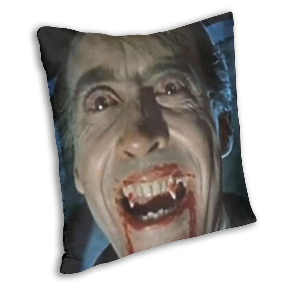 Christopher Lee Dracula 1958 Pillowcase Printed Fabric Cushion Cover Gift VAMPIRE. DRACULA. Pillow Case Cover Bed Square 40X40cm
