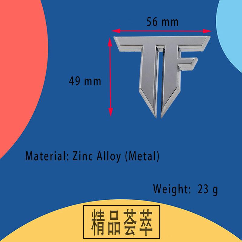 3D Car Styling TF Logo for Sport Racing Motorcycle Car Fender Side Trunk Nameplate Decal Emblem Badge Sticker