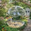Open Platform Hanging Bird Bath Transparent Hummingbird Feeder Umbrella Bird Feeder  Yard