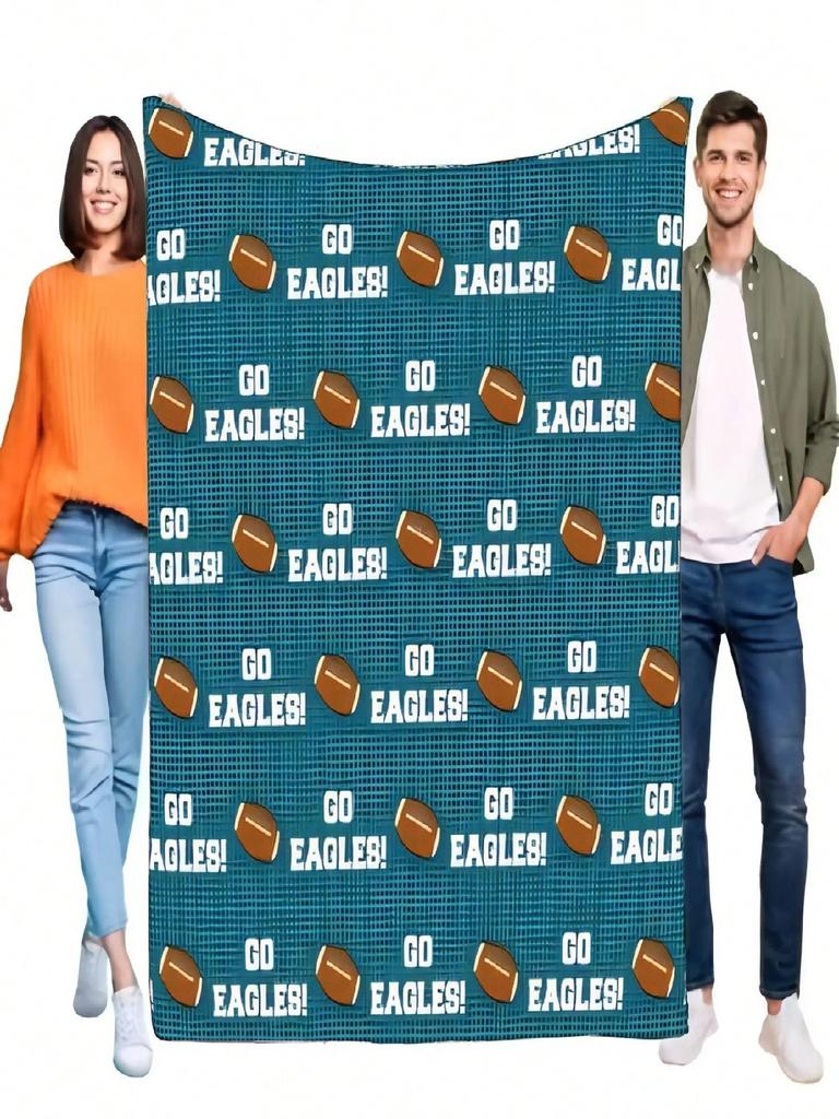 Cozy Eagles Blanket Soft Throw For Football Fans, Perfect For Bed, Sofa, Lightweight And Warm, Ideal Gift For Sports Enthusiasts