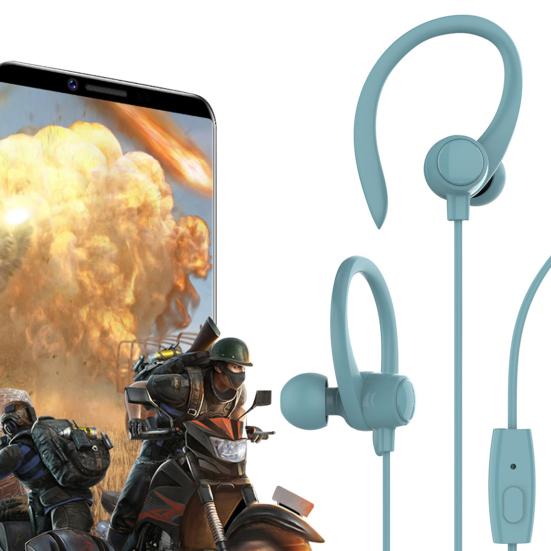 Wired Earbud Sensitive Ergonomic 3.5mm Stereo Noise Reduction Ear Hook Earbud for Recording