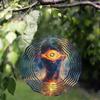 10 Inch Fantasy Wind Spinner 2D Metal Garden Art with Human Eye Design for Indoor Outdoor Decor Thanksgiving Christmas Easter