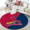 St.Louis Cardinals Round Area Rug,Carpet Rug for Living Room Bedroom Sofa Playroom Decor,Non-slip Floor Mat
