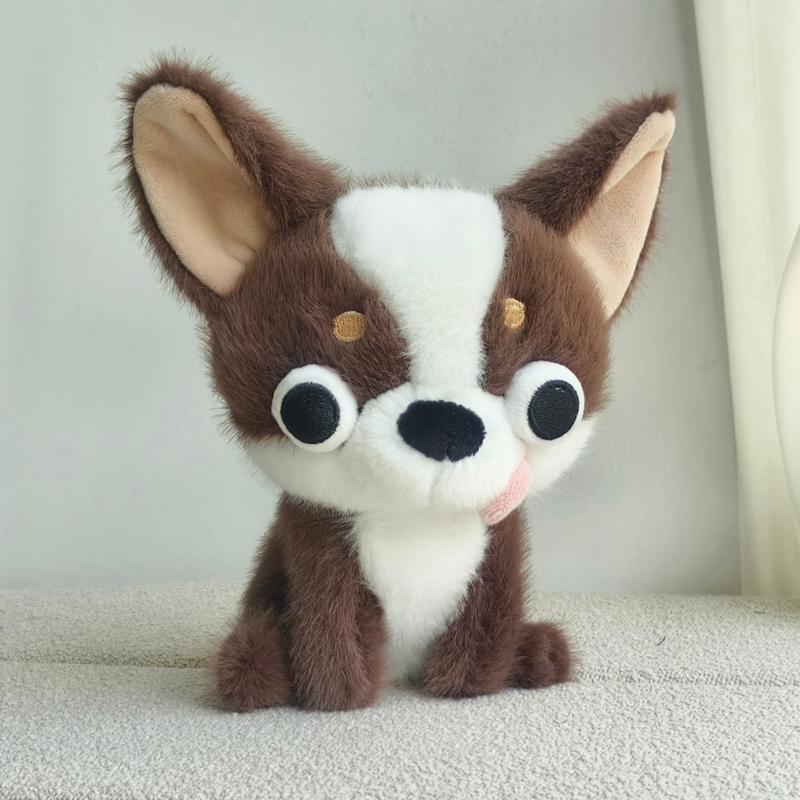 Soft Stuffed Animals Chihuahua Plush Toy Puppy Pet Stuffed Chihuahua Doll Realistic Kawaii Plush Chihuahua Kids Toy