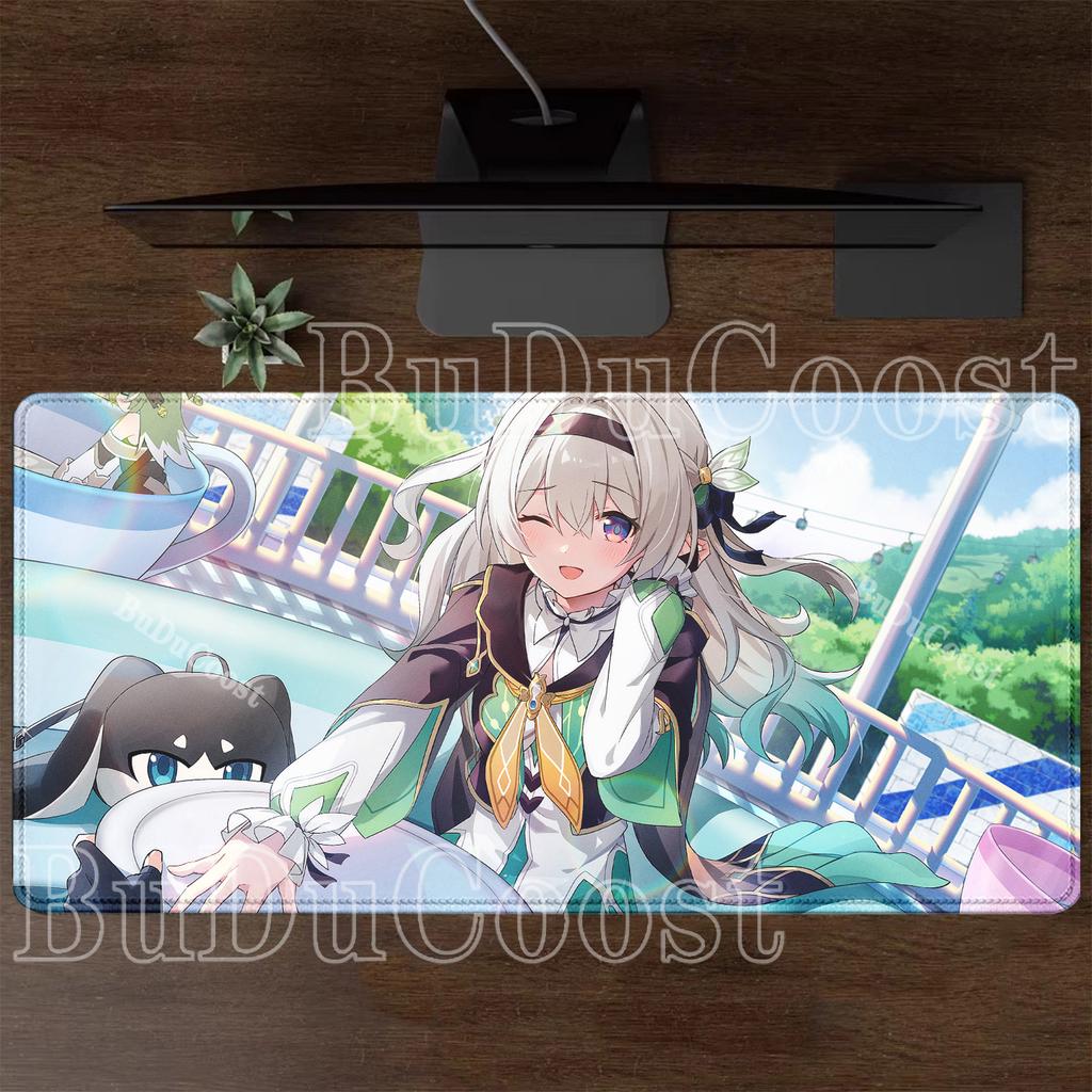 Anime Sexy Girl Firefly Honkai Star Rail HSR Mouse Pad Kawaii HD Printing Desk Mat Pc Cabinet Gaming Keyboard Xxl Large Mousepad