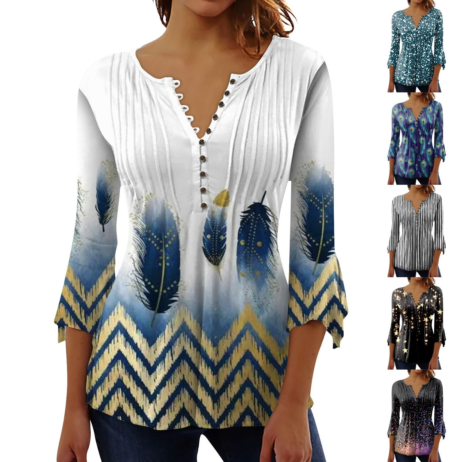 

Женская рубашка с принтом на пуговицах, рубашка, леггинсы, топ