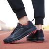 Foreign trade autumn and winter sports shoes men's black leather waterproof and lightweight shock-absorbing running shoes casual soft-soled travel sh