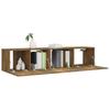 Vidaxl Set of 2 TV Cabinets, Smoked Oak Wood-Based Material