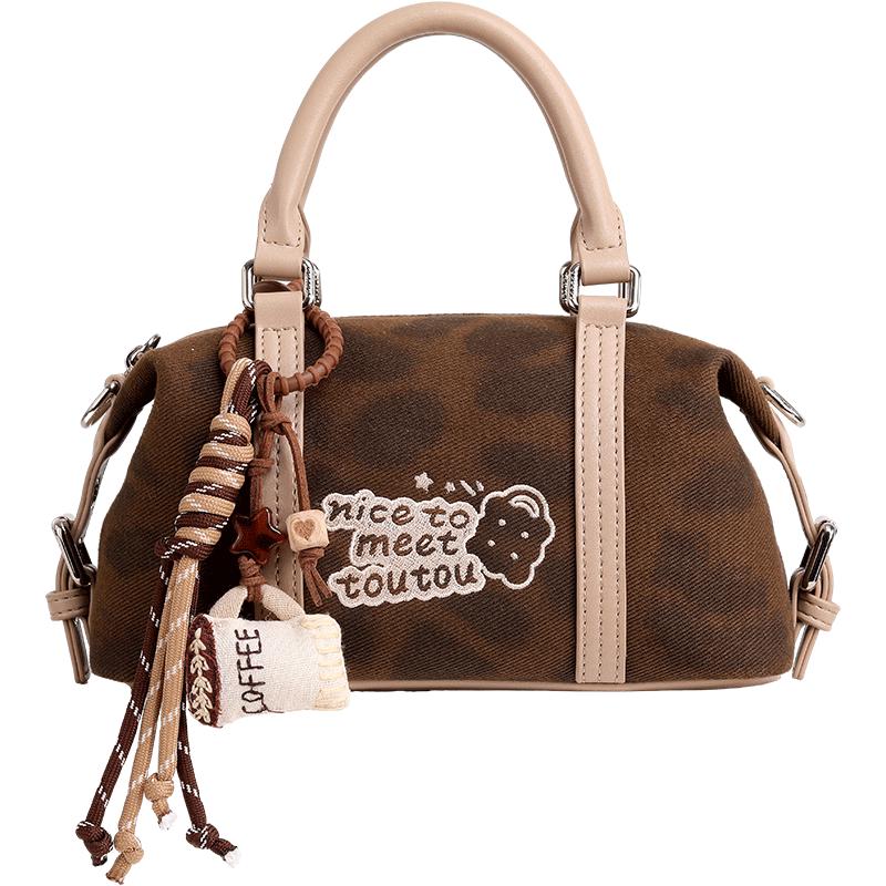 Канвасовая сумка-тоут Toutou с леопардовым принтом Small