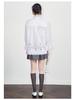 100% Cotton Romantic Lace Floral Stand Collar Embroidered Hollow Out Shirt Top