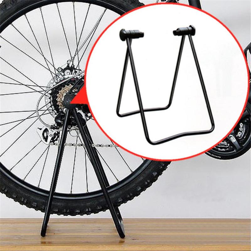 Support de présentoir de vélo pliable universel Support de réparation de moyeu de roue en triangle Béquille pour stationnement vertical Accessoires de vélo