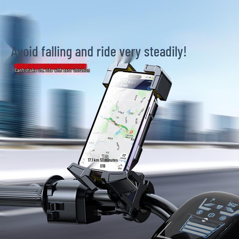 Stoßfeste Handyhalterung für Motorräder, Elektrofahrzeuge und Fahrräder – Perfekt für Navigation und Essenslieferung.