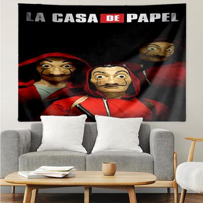 La Casa De Papel Print Tapestry, Backdrop, Easy Setup, Ideal for Bedroom, Office & Living Room, with Aesthetic Wall Hanging Decor.