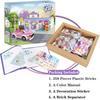 BRICK STORY Girls Friends Hair Salon Building Kit with 2 Mini People 5 Dolls Hair Creative Girls Friends Sets 358 Pieces with a Pink Convertible Car
